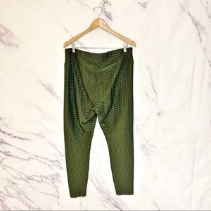 Honeycomb Sage Stretchy Leggings 3X